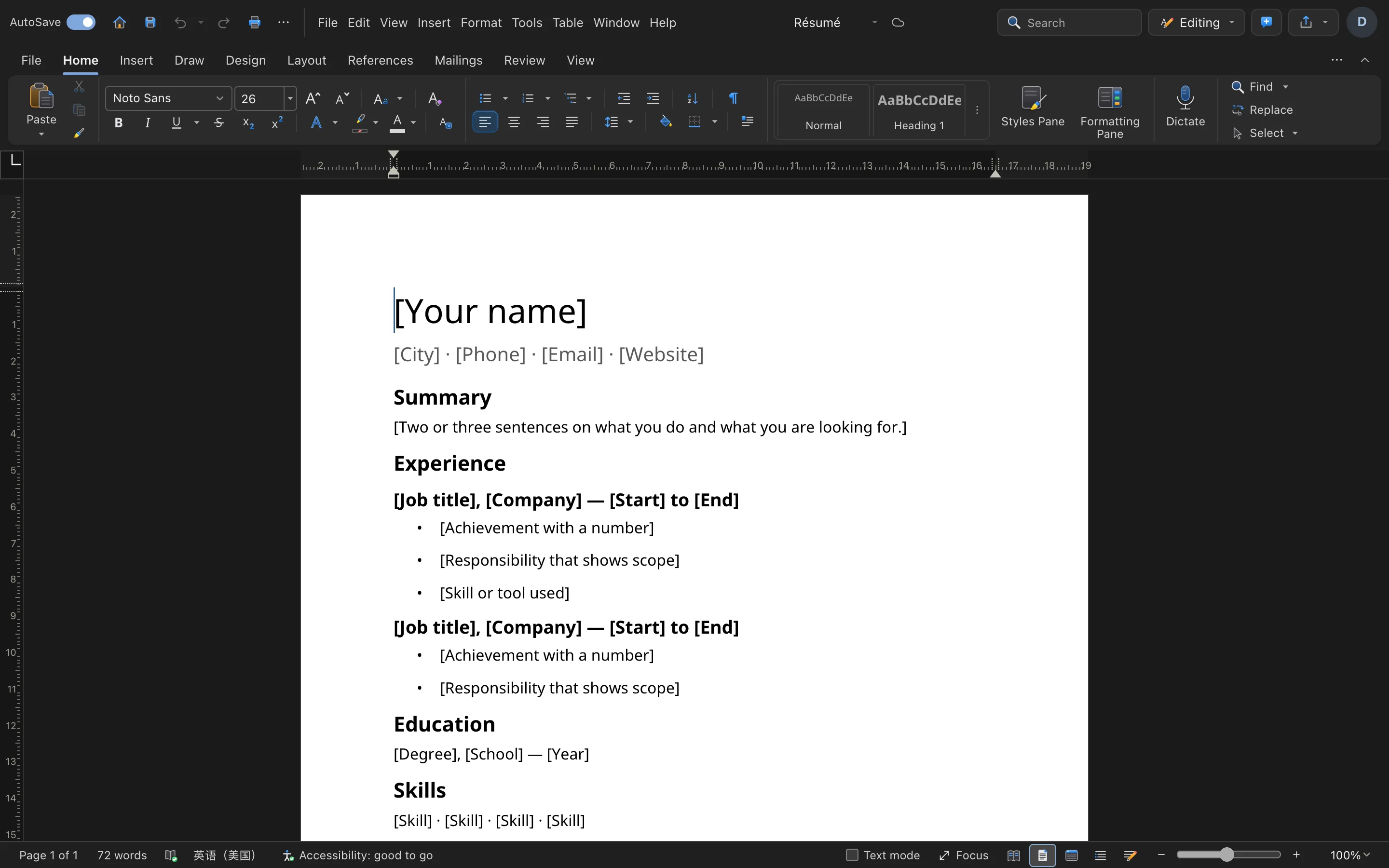 resume