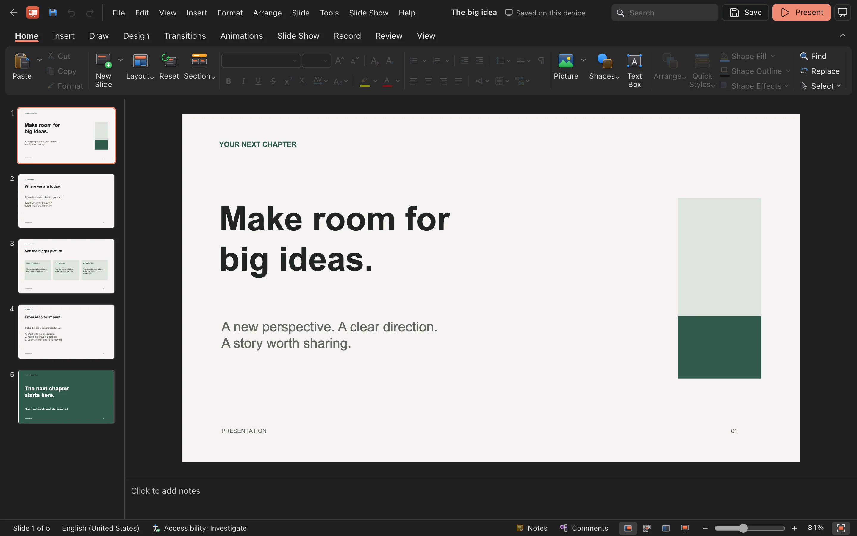 Presentation